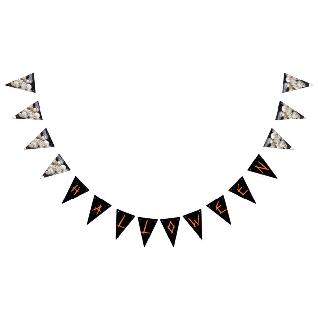 Skuggbara Döskallar med pipande ögonbollar Vimplar (Alla)