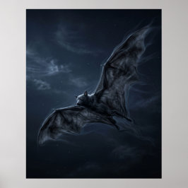 Skuggbatten Månbelyst Grotta Poster