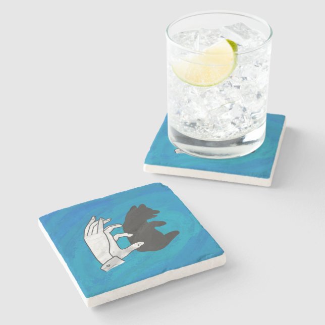 Skuggbjörn Unge på blå Stenunderlägg (Sidan)