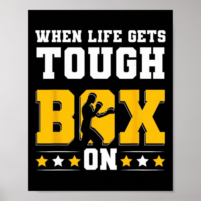 Skuggboxning Slag Kickboxning G Handskor Boxare F Poster (Framsidan)