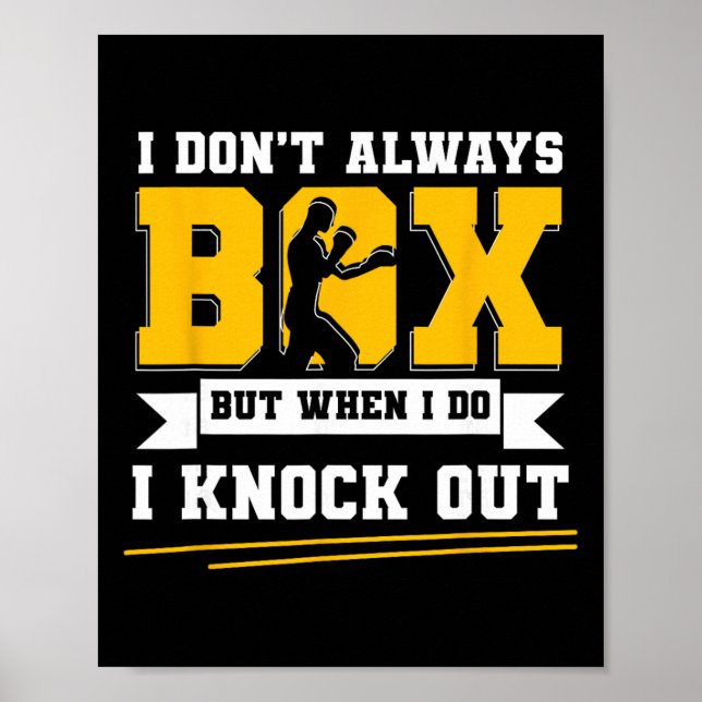 Skuggboxning Slagsmål Kickboxning G Handskar Boxar Poster (Framsidan)