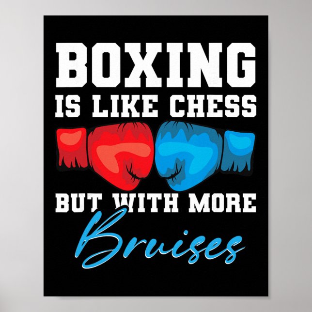 Skuggboxning Slagsmål Kickboxning G Handskar Boxar Poster (Framsidan)