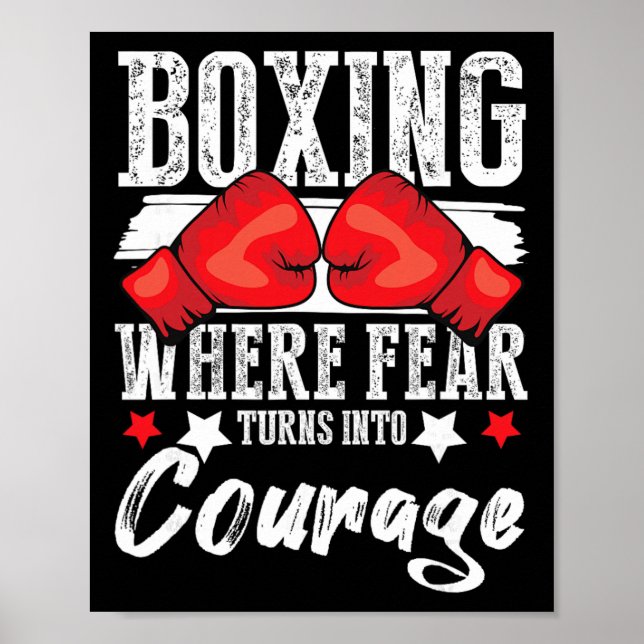 Skuggboxning Slagsmål Kickboxning G Handskor Boxar Poster (Framsidan)