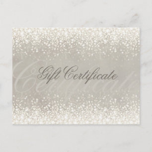 Skuggcertifikat för ljussken Glitter Grått Gift- Vykort