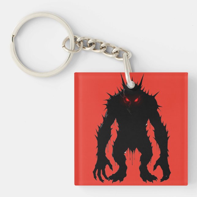 Skuggdemon Monster Röda Ögon Skräck present (Framsidan)