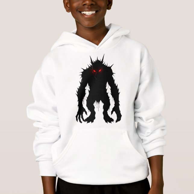 Skuggdemon Monster Röda Ögon Skräck present T Shirt (Framsida)