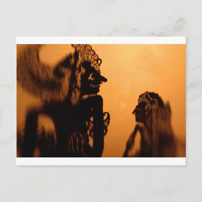 Skuggdockor Wayang kulit Vykort (Framsida)