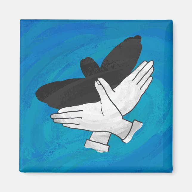 Skuggeagle På Blå Magnet (Framsidan)