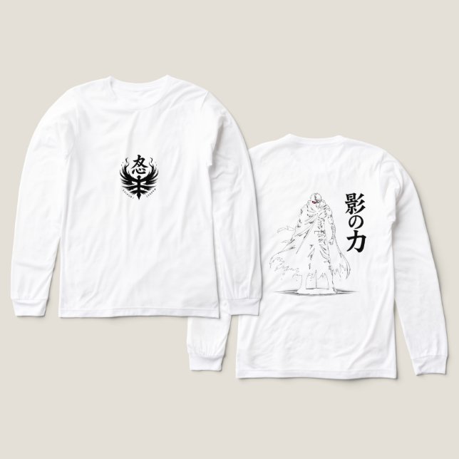 Skuggfel: Dubbelsidig Ninja-effekt T Shirt (Design framsida och baksida)