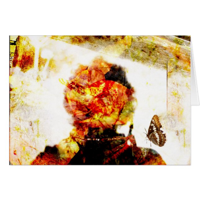 Skuggfjärilskov Hälsningskort (Framsidan Horizontal)