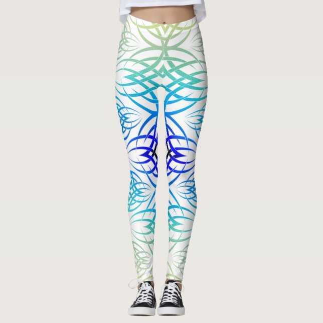 Skuggförmörkelse Bakgrundsbilder ( Regnbåge ) Leggings (Framsida)