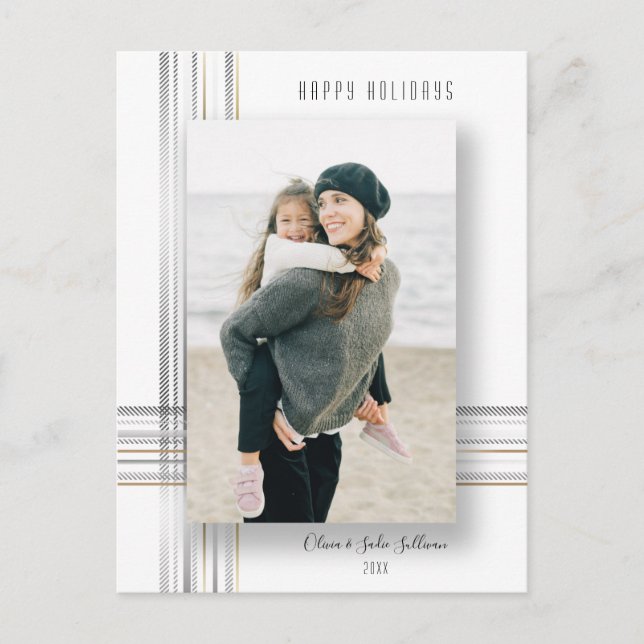 Skuggfoto i modern skugga Guld och Silver Helg Vykort (Framsida)