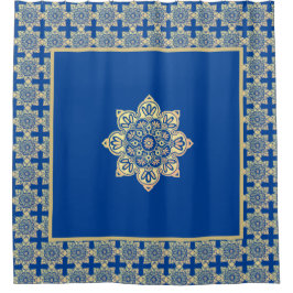 Skugggarblått och guld medallion