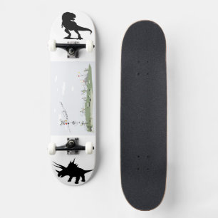 Skugggrafik i delstaten Dinosaurs Mini Skateboard Bräda 18,5 Cm