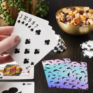 Skugghaj Välvfiske, färgad galax Casinokort