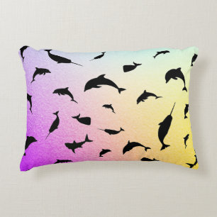 Skugghaj Välvfiske, färgad galax Prydnadskudde