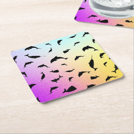 Skugghaj Välvfiske, färgad galax Underlägg Papper Kvadrat