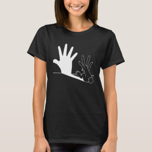 Skugghand för kanin t shirt