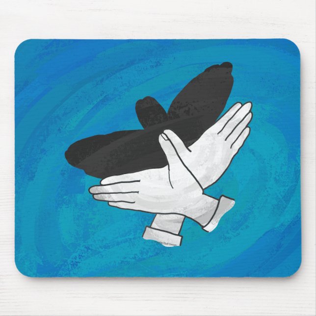 Skugghjul på blå musmatta (Framsidan)