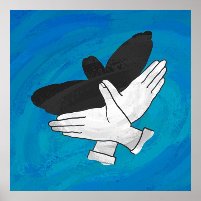 Skugghjul på blå poster (Framsidan)