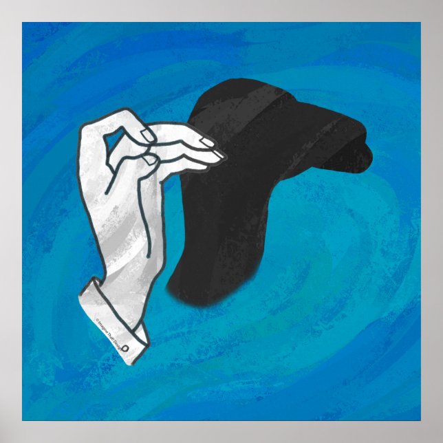 Skuggkamel på blå poster (Framsidan)