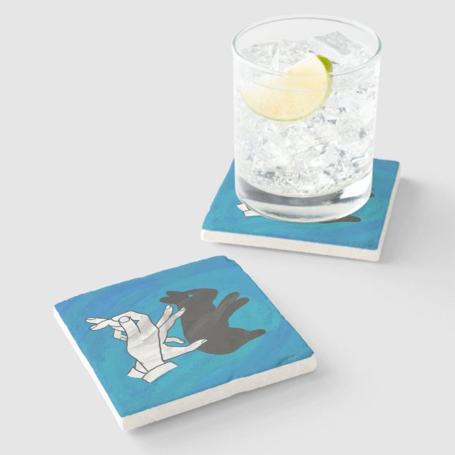 Skuggkanin på blå underlägg sten (Sidan)