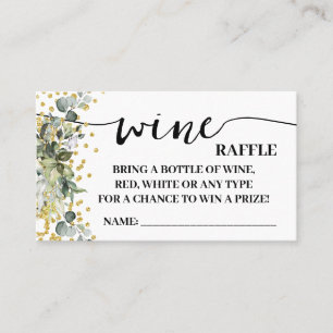 Skuggkort för Eucalyptus Vin Raffle Biljett