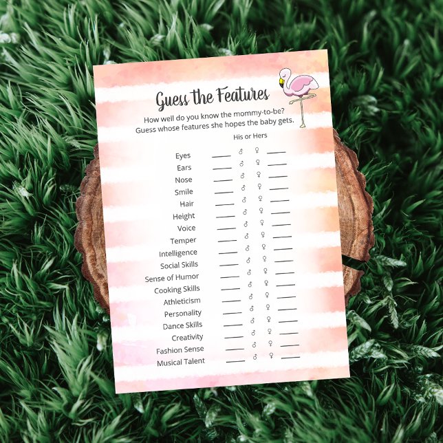 Skuggkort för kantutjämnade Flamingo-gissningsfunk Inbjudningar (Skapare uppladdad)