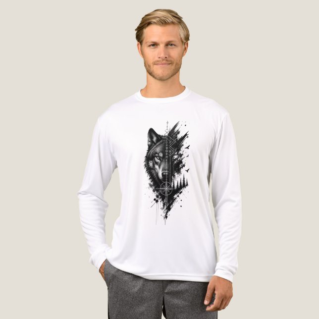 Skuggkraftsgrafik – Modern Minimalistisk Design T Shirt (Hel framsida)