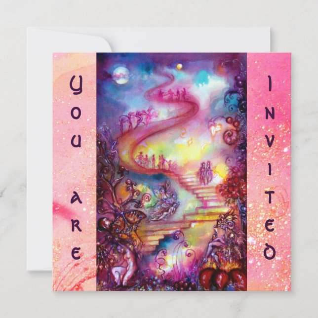 SKUGGLÖS TRÄDGÅRD / MYSTISKA TRAPPOR INBJUDNINGAR (Framsida)