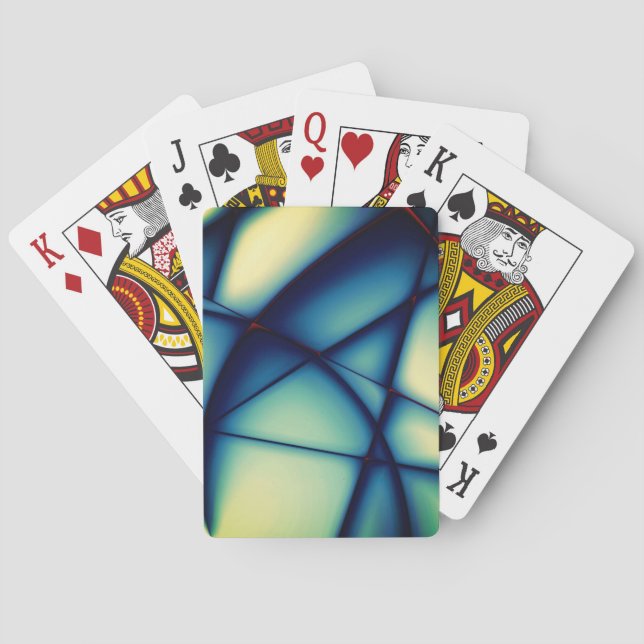 Skugglösa skärmyggor upphöjda, blå till avokado kr casinokort (Baksidan)