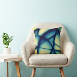 Skugglösa skärmyggor upphöjda, blå till avokado kr kudde