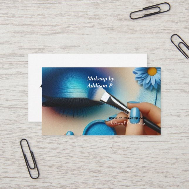 Skuggmakeup för blå Öga Visitkort (Fram/Back In Situ)