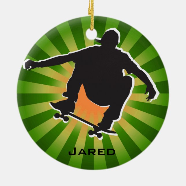 Skuggmarkerad skateboarding Ornament (Baksidan)