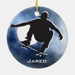 Skuggmarkerad skateboarding Ornament