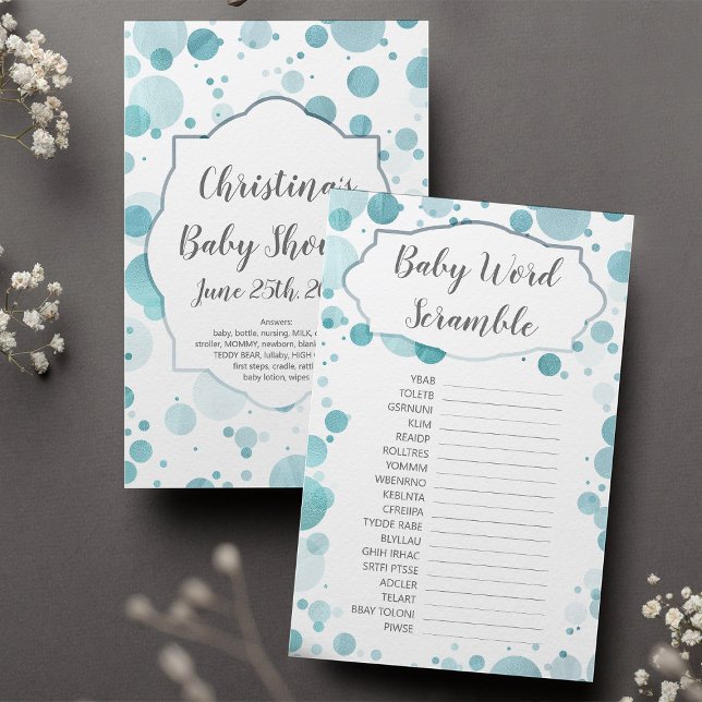 Skuggning av blått Baby Ord | Svar Nyckel (Skapare uppladdad)