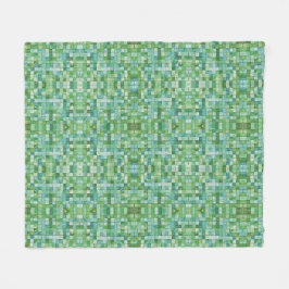 Skuggning av Grönt Checkered Fleece Blanket