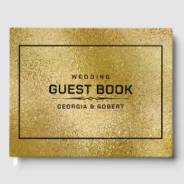 Skuggning av guld-irhärden struktur gästböcker