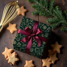 Skuggning av Guld och Grönt julbrant på Mönster