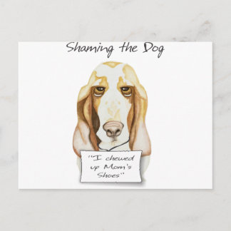 Skuggning av Hund Basset Hound Vykort