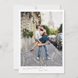 Skuggning av julkort i Par i Helgdag