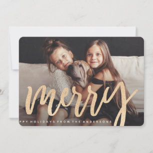 Skuggning av merry Photo Card Julkort