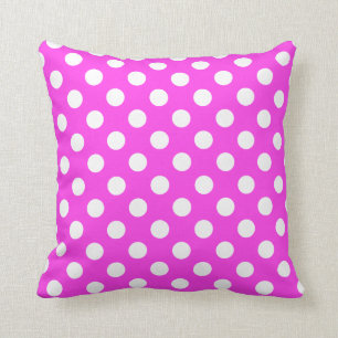 Skuggning av Rosa och vit Polka dots Kudde