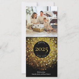 Skuggning i cirkel Ljus - nyårsfoto Hälsning