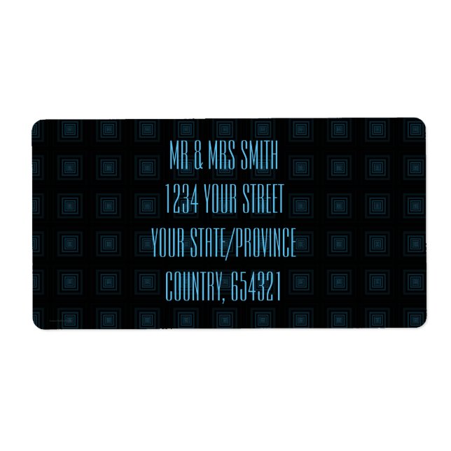 Skuggning (kvadrat Mönster) blått Fraktsedel (Framsidan)