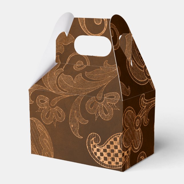 Skuggningsmönster för Blommigt av Halloween-Royal Presentaskar (Framsidan Sidan)