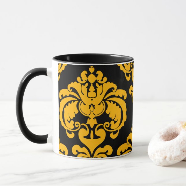 Skuggningsmönster för Chic med fetstil och svart G Mugg (Med munk)
