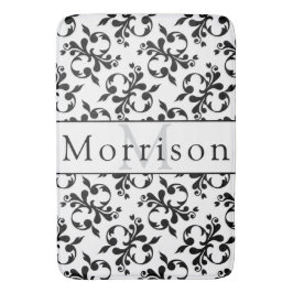 Skuggningsmönster för svart och vit Fransk i elega Badrumsmatta