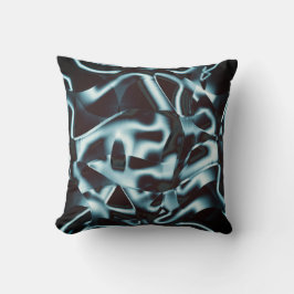 Skuggor av blått silver på abstraktens band uppåt kudde