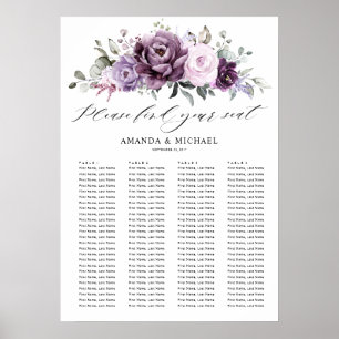 Skuggor av dammsuga Lila Blooms-gästdiagram Poster